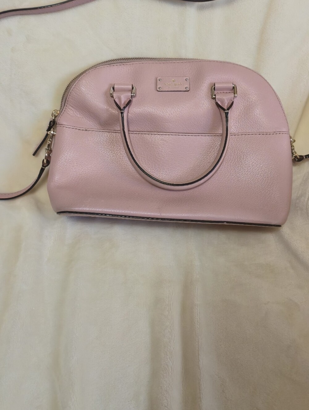 kate spade Pink Dome Satchel with Gold Hardware